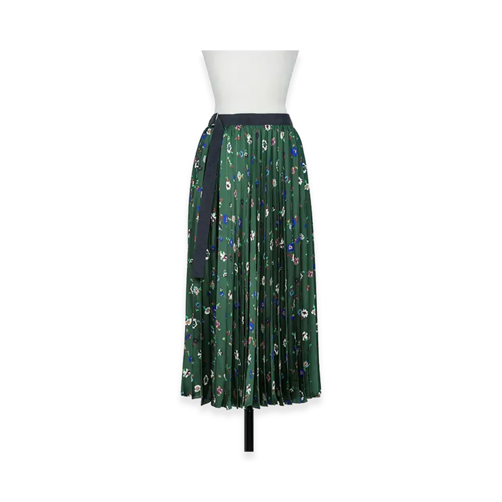 sacai Floral Print Skirt "Green"