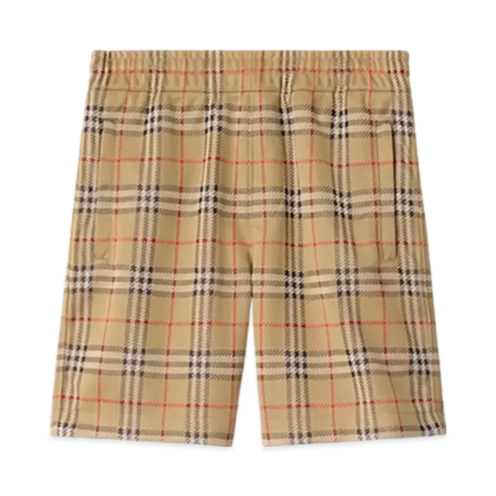 Burberry Check Jersey Shorts "Sand"
