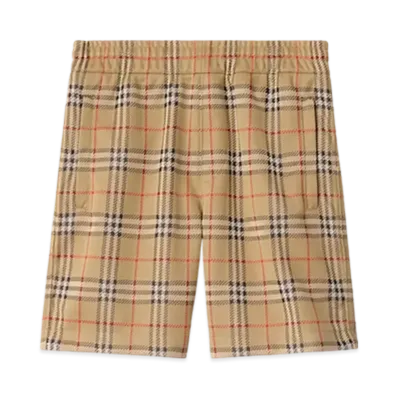 Burberry Check Jersey Shorts "Sand"