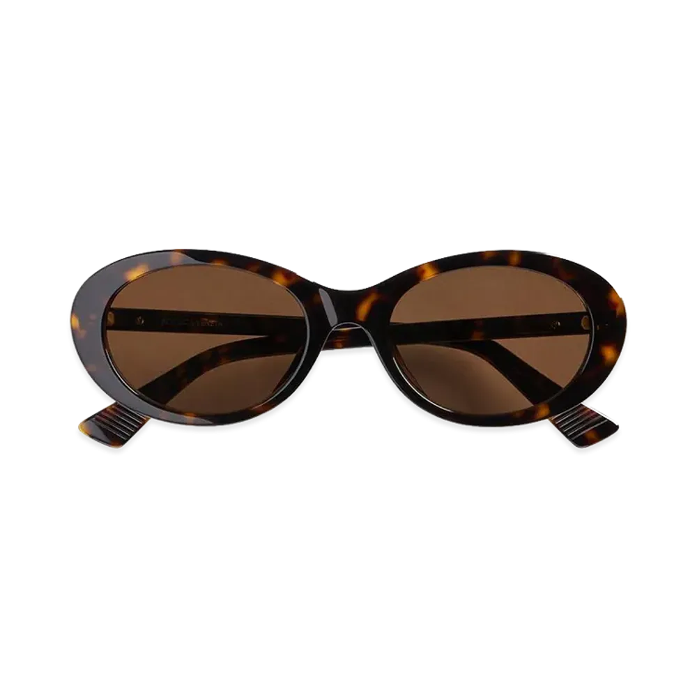 Bottega Veneta Classic Oval Sunglasses "Havana/Brown"