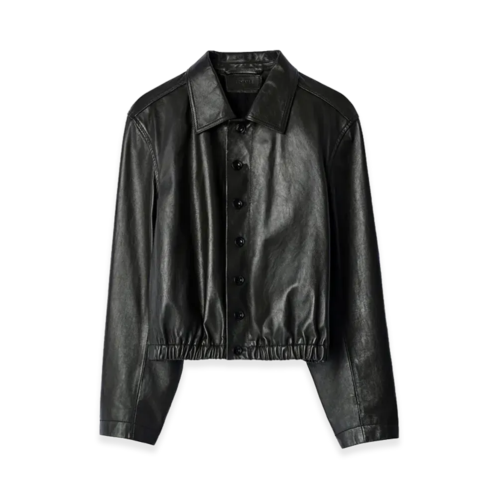 LEMAIRE Women's Leather Outerwear "Black"