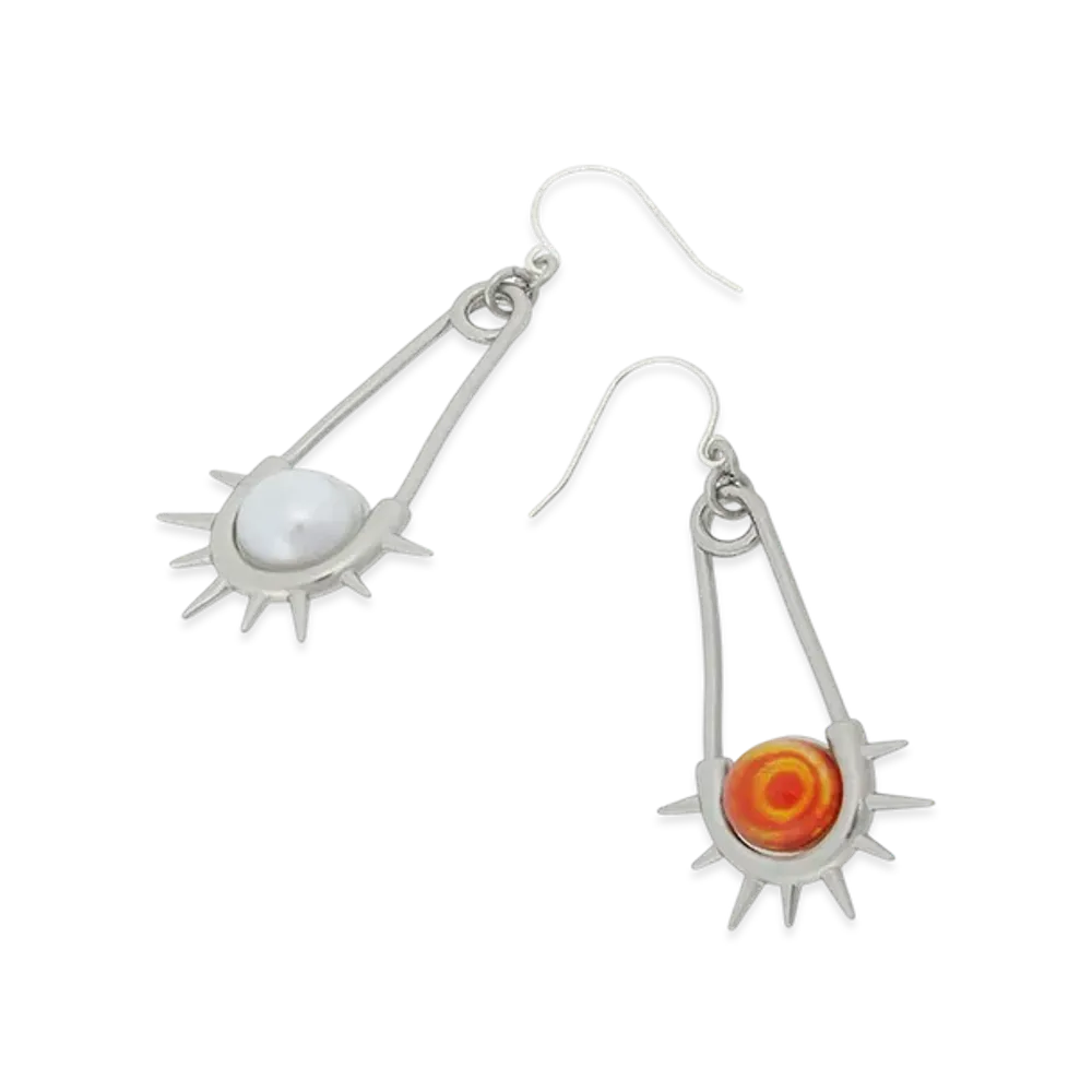 Ground Y x CHAINSAW MAN Collaborate Collection Chainsaw And Makima Earrings "Silver"