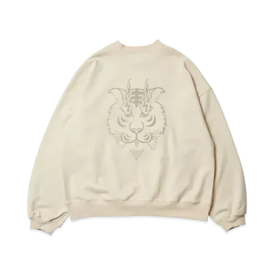 SSZ x Evisen Skateboards Tora Evi Logo Crew Sweat "Beige"