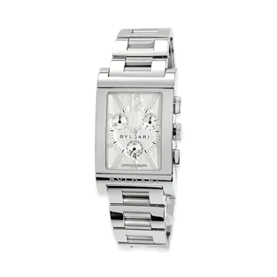 BVLGARI Rettangolo Chronograph Quartz "Silver"