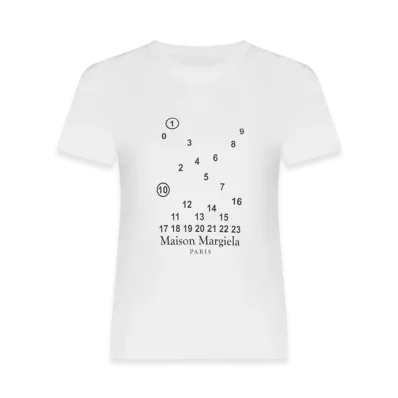 Maison Margiela Women's Numeric Logo T-Shirt "White"