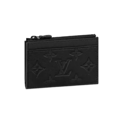 Louis Vuitton Coin Card Holder Monogram Shadow "Noir"