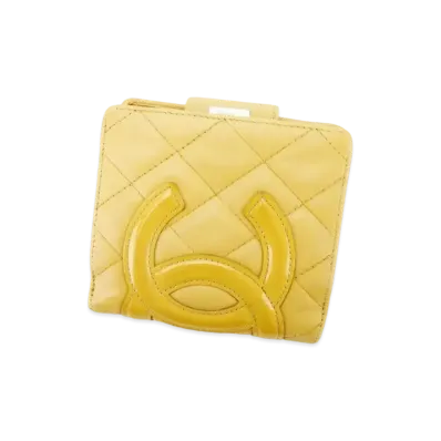 CHANEL Cambon Compact Wallet "Yellow"