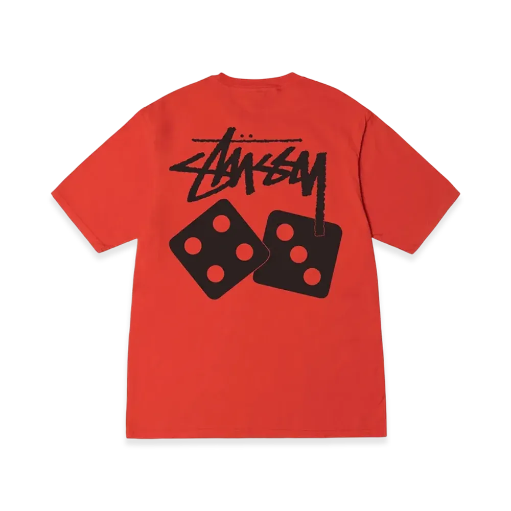 Stussy Dice Pigment Dyed Tee 2023 "Tomato"
