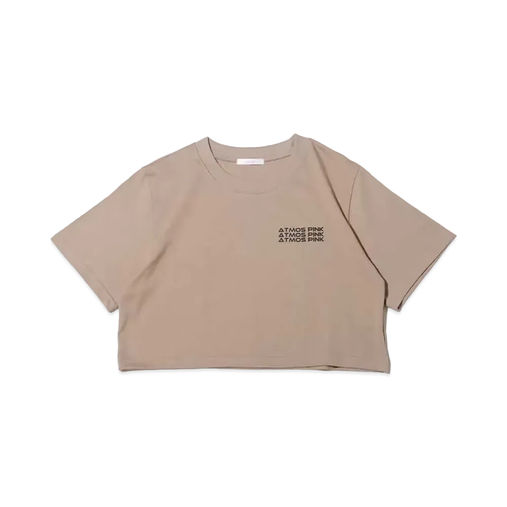atmos pink Triple Logo Short T-Shirt "Beige"