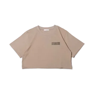atmos pink Triple Logo Short T-Shirt "Beige"