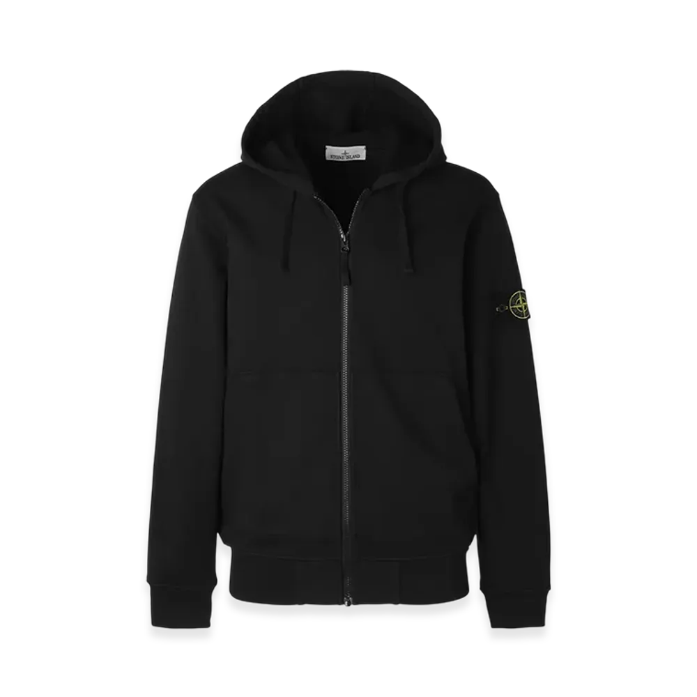 Stone Island Zip-Up Parka 6100042 Organic Cotton Fleece "Black"