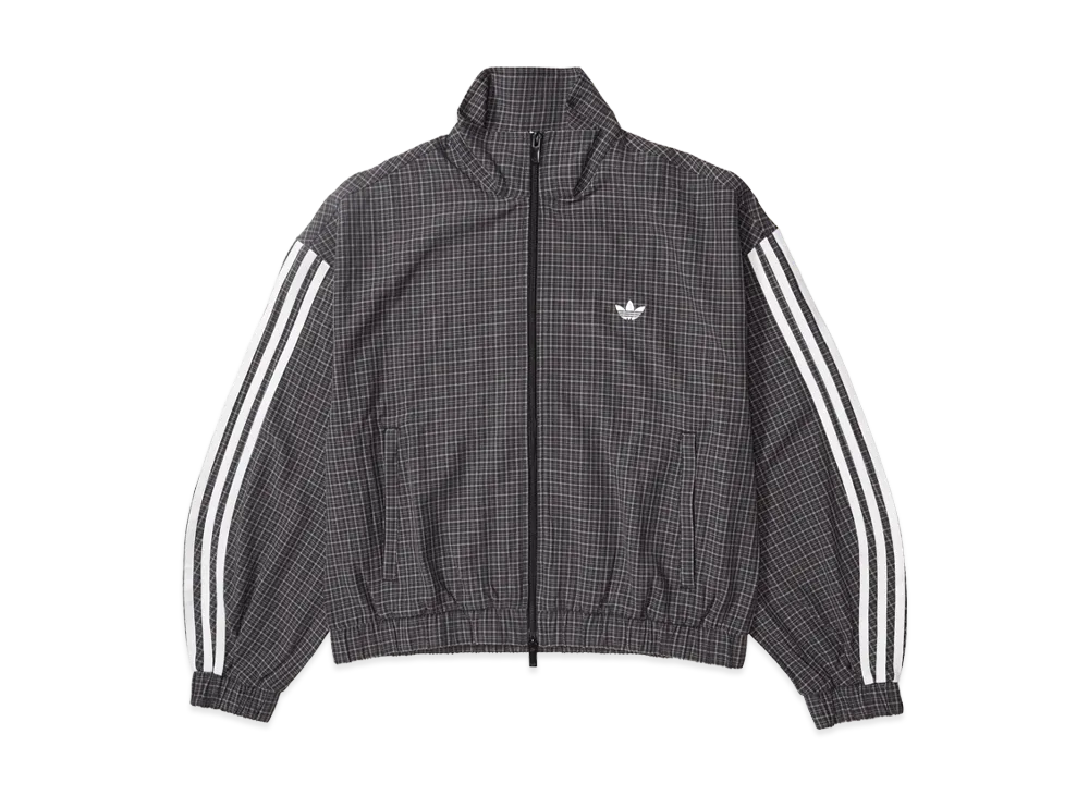 adidas Women's Plaid Track Top "Grey Three"