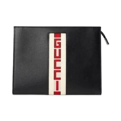 GUCCI Clutch Web Stripe "Black"