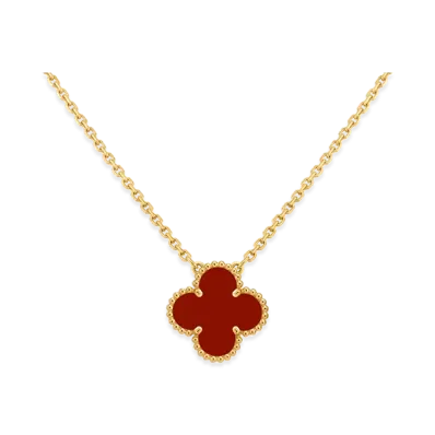 Van Cleef & Arpels Vintage Alhambra pendant "18K Yellow gold/Carnelian"