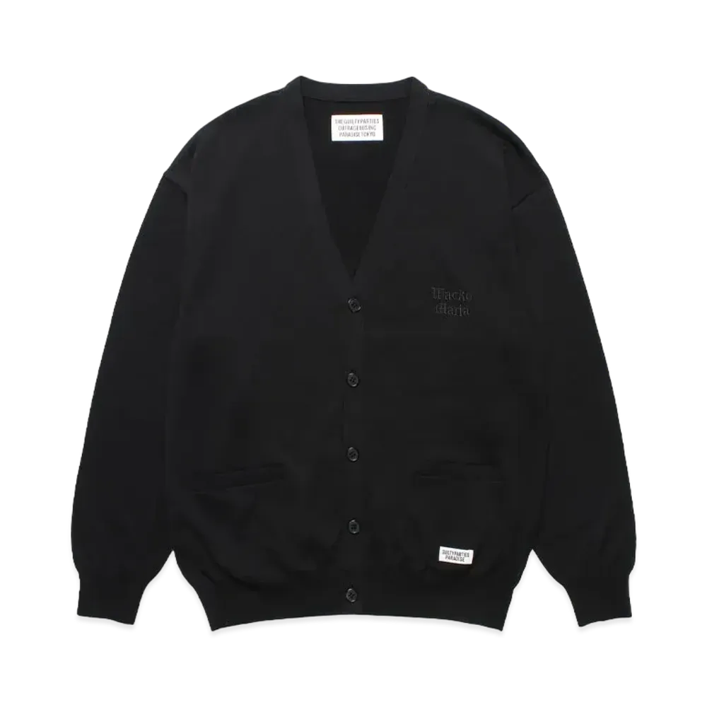 WACKO MARIA Cotton Knit Cardigan "Black"