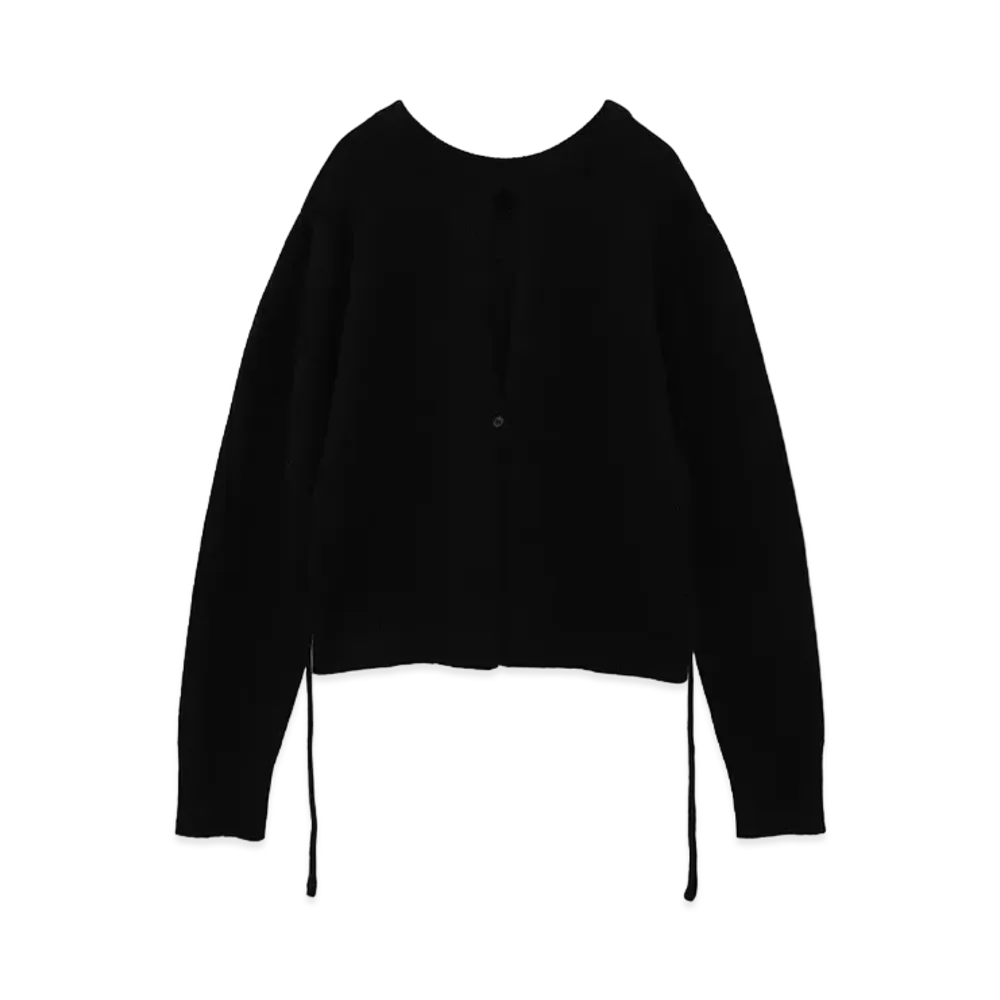 CLANE x Suzu Hirose W Face Center Slit Knit Tops "Black"
