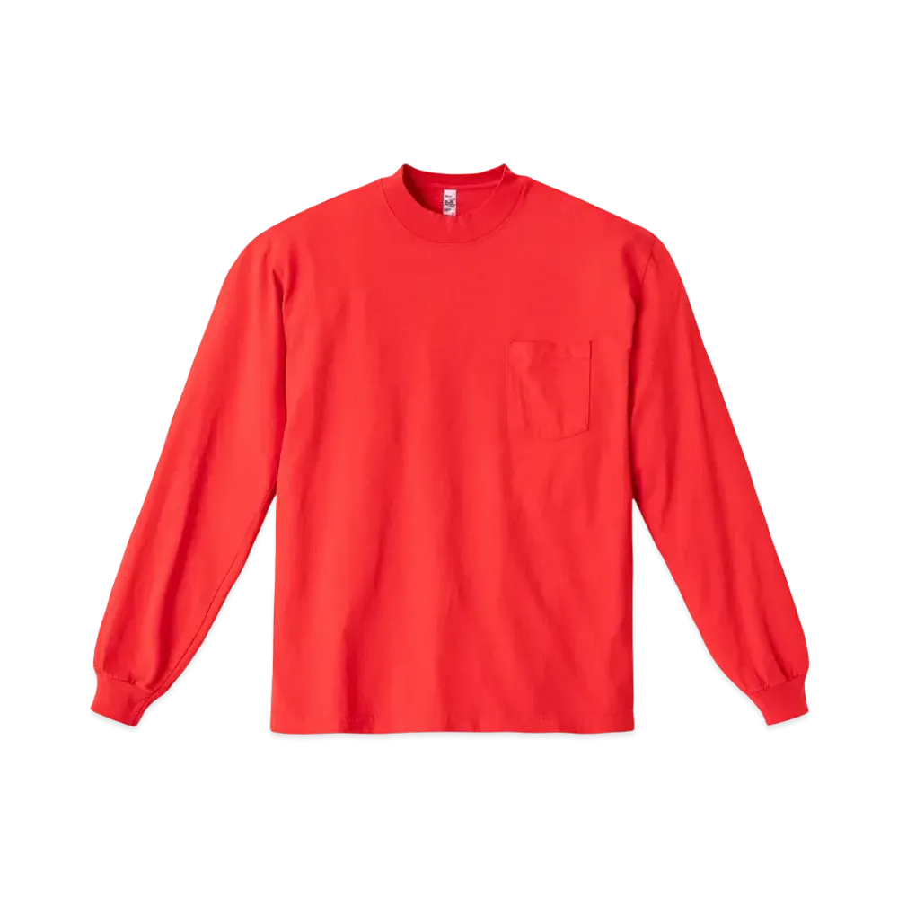 Los Angeles Apparel Long Sleeve Garment Dye Pocket T-Shirt "Tomato"