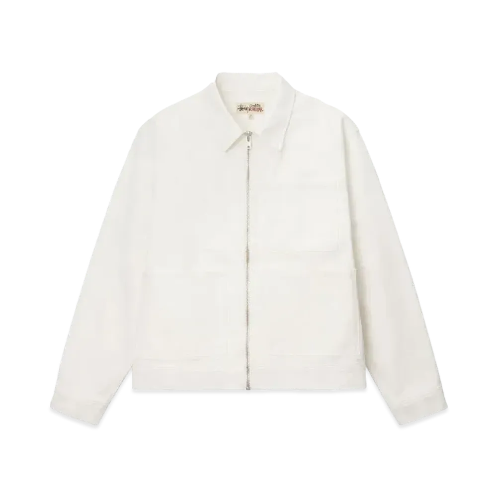 Stussy Zip Work Jacket Overdyed "Bone"