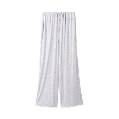 GELATO PIQUE Cool Touch Sensation Heart Pattern Long Pants "Purple"