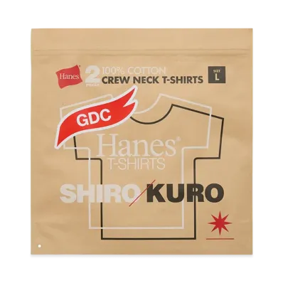 GDC x Hanes Shiro Kuro 2Pack T "White/Black"