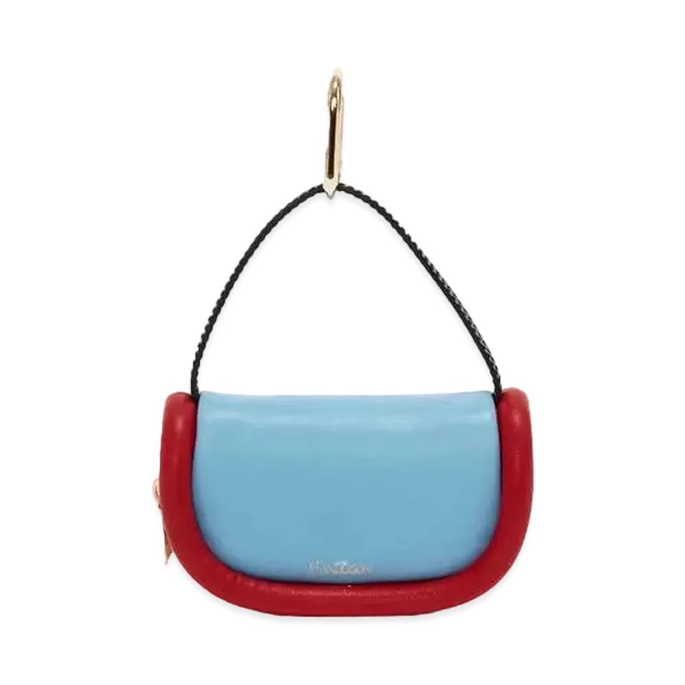 JW ANDERSON Bumper 7 Leather Bag Micro "Light Blue/Red/Black"