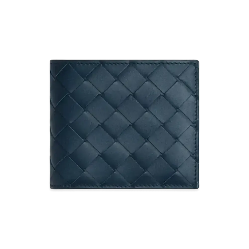 Bottega Veneta Bi-Fold Wallet With Coin Purse "Deep Blue"