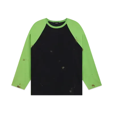 WE11DONE Raglan T-shirt "Neon Green"