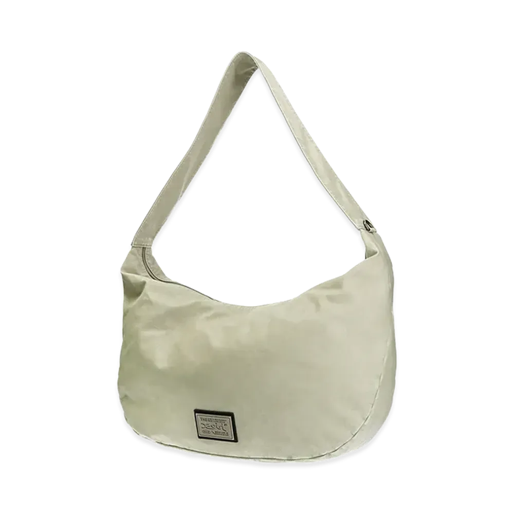 X-Girl Women's Metal Plate Label Shoulder Bag "Off White"