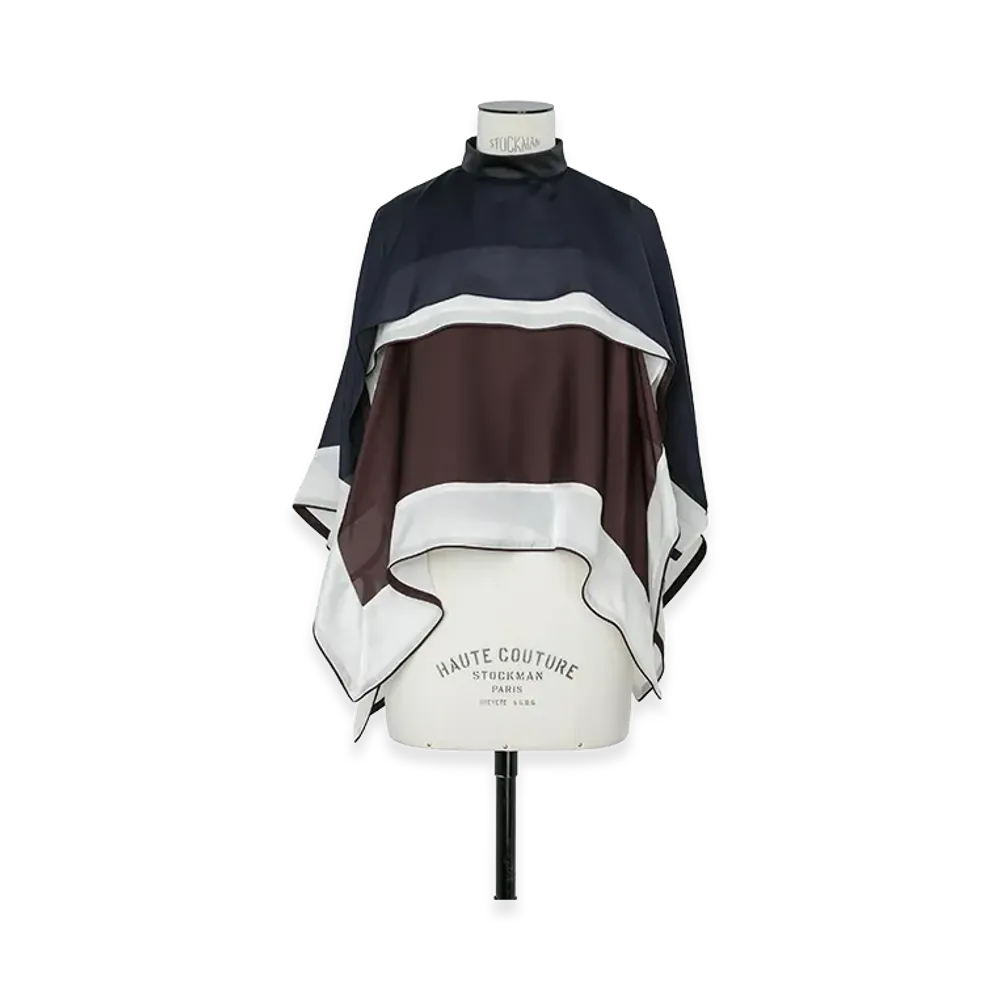 sacai Women's Satin x Chiffon Pullover "Brown/Ecru"