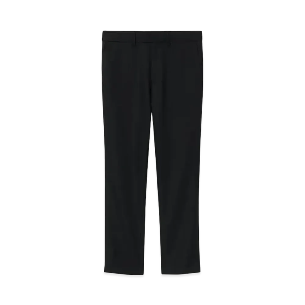 Paul Smith Solid Wool Stretch Tapered Trousers A Suit To Travel In "Black"