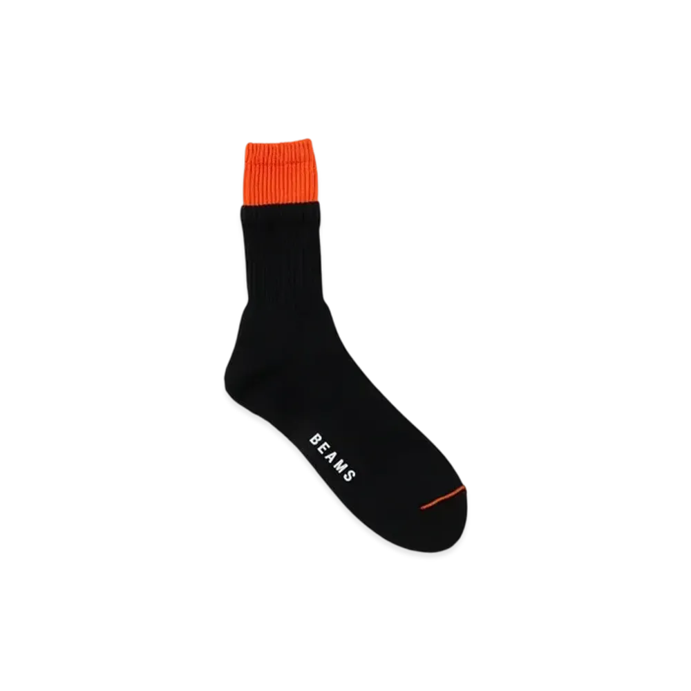 BEAMS Faux Layered Socks "Black"