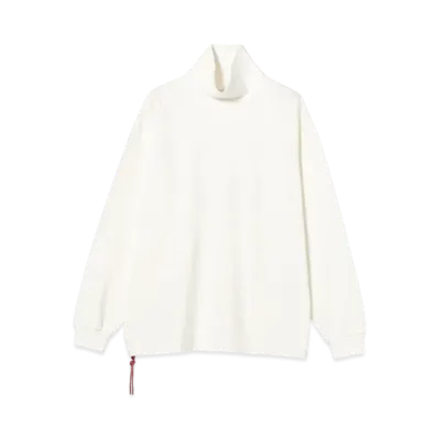 BEAMS Heavyweight Jersey Turtleneck "White"