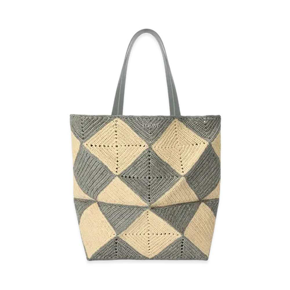 LOEWE Puzzle Fold Tote XL "Natural/Grey"