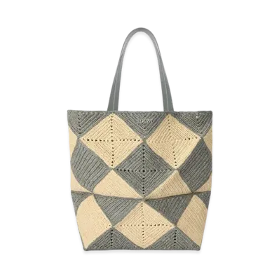 LOEWE Puzzle Fold Tote XL "Natural/Grey"