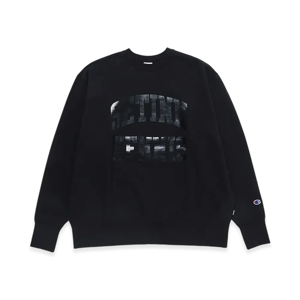 Setinn x Champion STN Tennis Crew Sweat "Black"