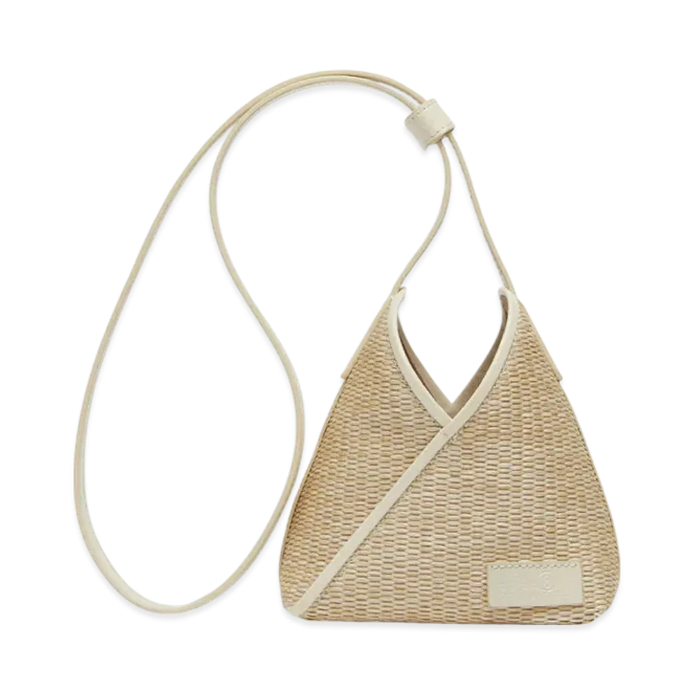 MM6 Maison Margiela Small Raffia Shoulder Bag "Brown"