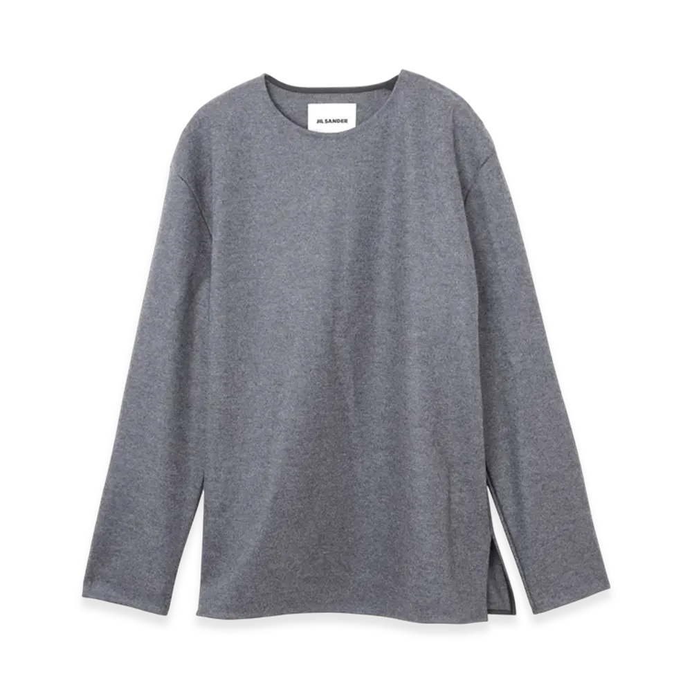 Jil Sander Crew Neck Cut And Sew "Ashgrey"