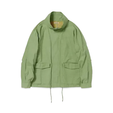 AURALEE Washed Hard Twist Canvas Blouson "Green"