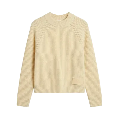 AMI PARIS Women's AMI Label Sweater "Ivory"