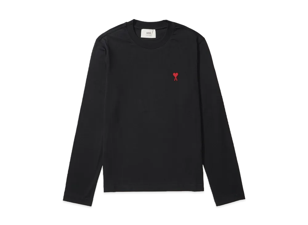 AMI PARIS De Coeur Long Sleeves T-Shirt "Black"