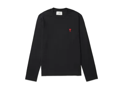 AMI PARIS De Coeur Long Sleeves T-Shirt "Black"