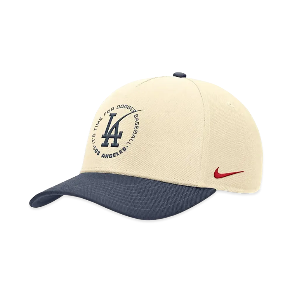 MLB x Nike Dodgers City Connect Dri-FIT Panel Adjustable Cap "Coconut Milk/Blue"