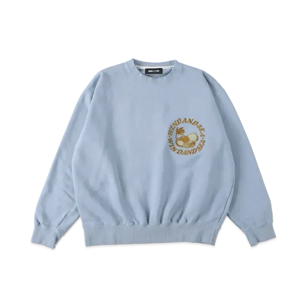 WIND AND SEA (SEA-ALIVE) CREW NECK "Blue"