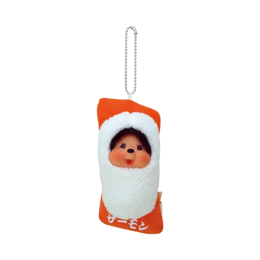 Sekiguchi Sushi Monchhichi SS Size Keychain Salmon