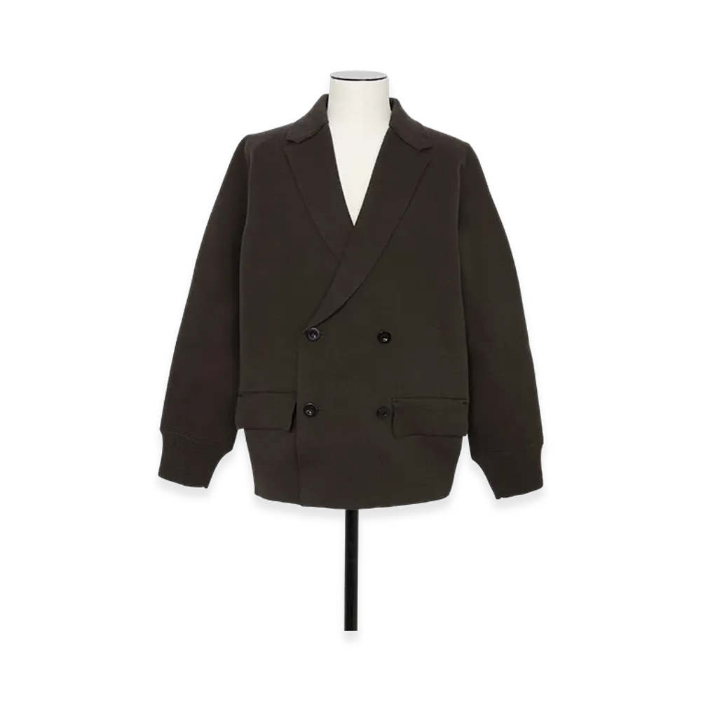 sacai Cotton Cashmere Knit Jacket "Brown"