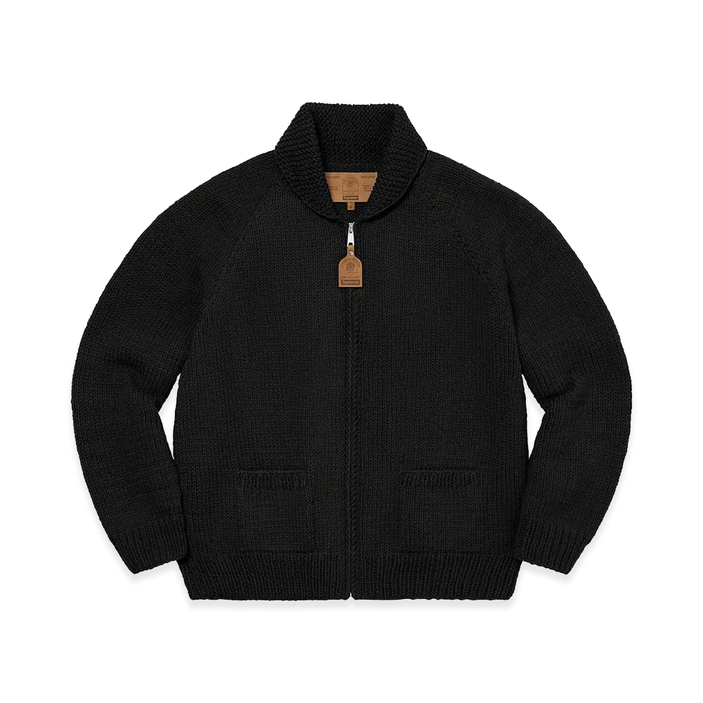 Supreme Box Logo Cowichan Sweater "Black"