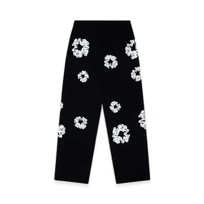 DENIM TEARS Rhinestone Cotton Wreath Sweatpants "Black"