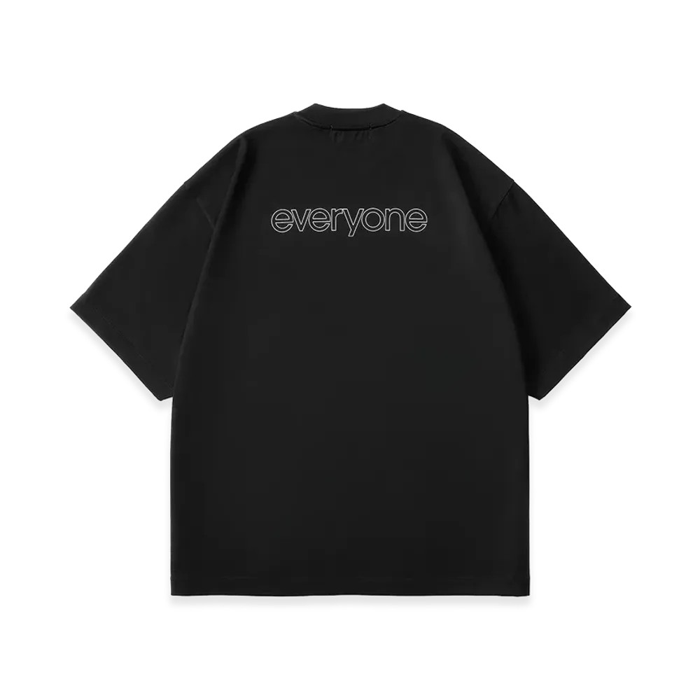 everyone Luxury Cotton Back Logo Short Sleeve Tee Shirt "Black"