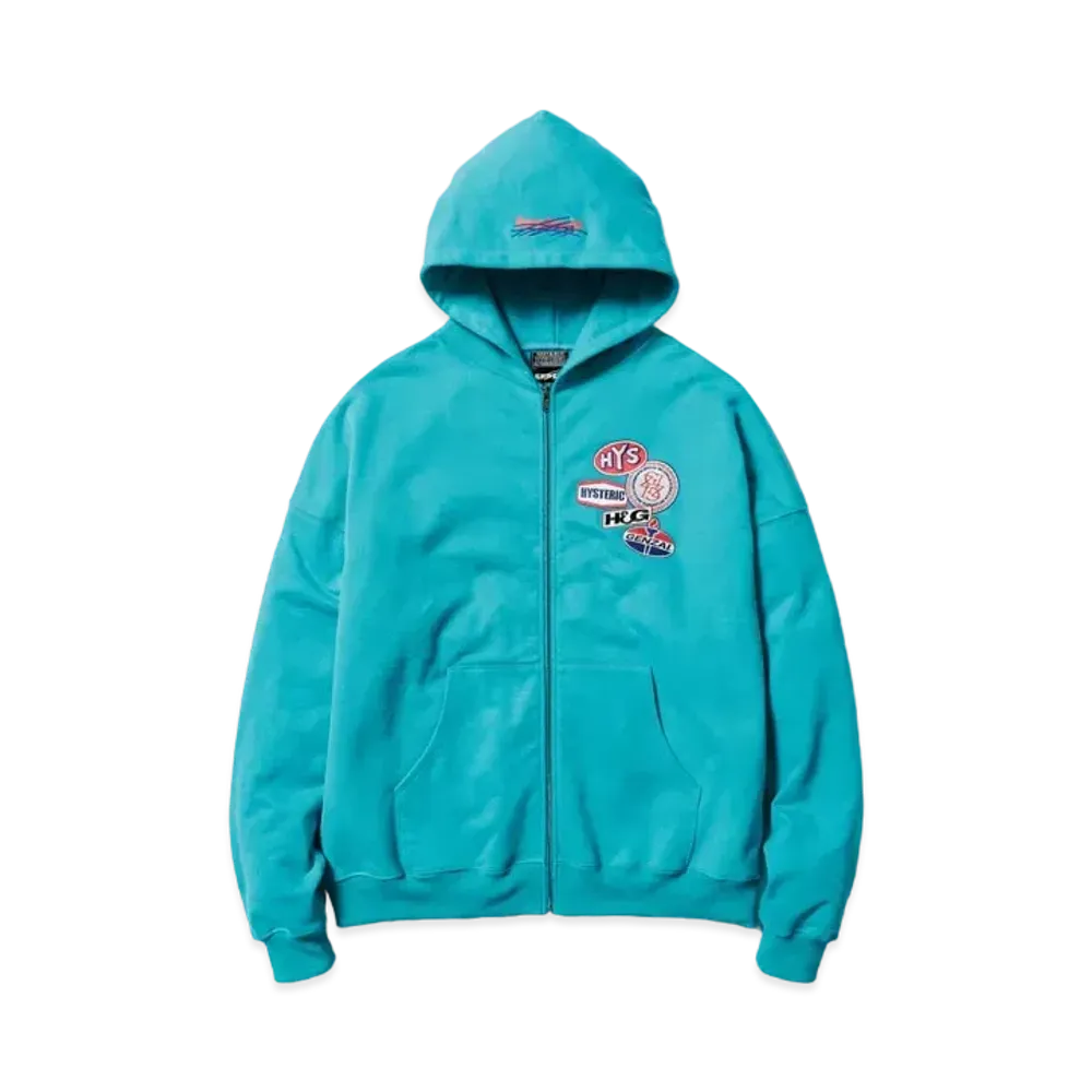 HYSTERIC GLAMOUR x genzai Woman Hoodie "Turquoise"