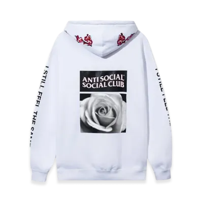 ANTI SOCIAL SOCIAL CLUB Embroidered Wildleder Hoodie "Natural"
